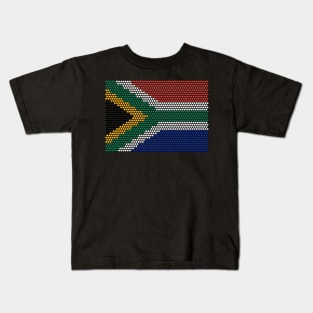 South Africa Flag Traditional BeadWork Effect Kids T-Shirt